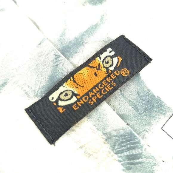 Vintage Polar Bear Family men's tie Endangered species Mark Dennis 1996 USA - Picture 10 of 11